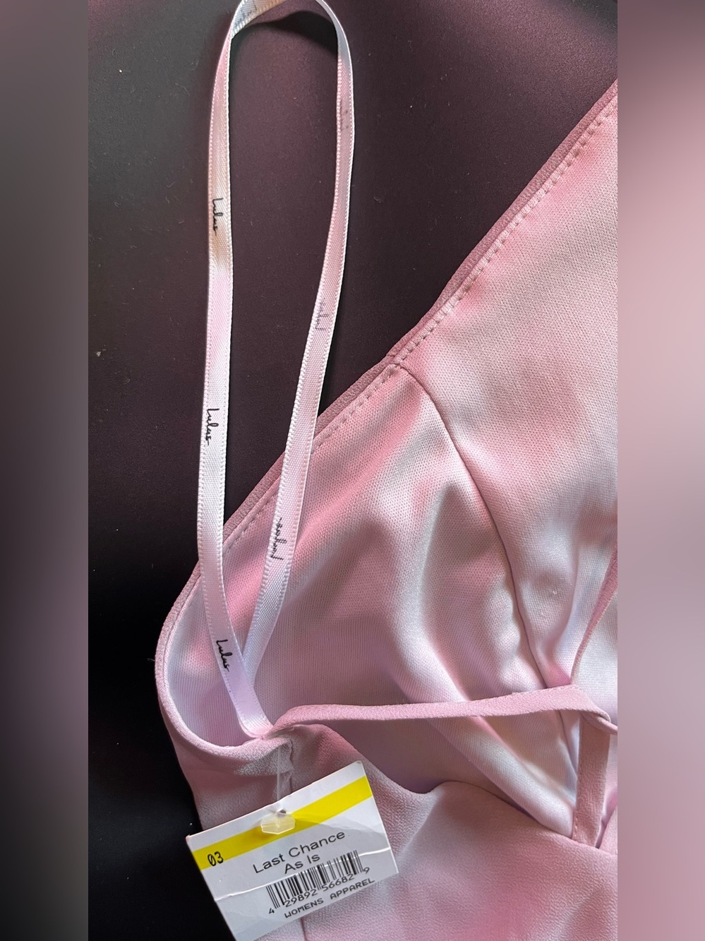 Lulus Dress Maxi Gown Pink Slit Criss Cross Back Spaghetti Strap Elegant Formal - Picture 6 of 9